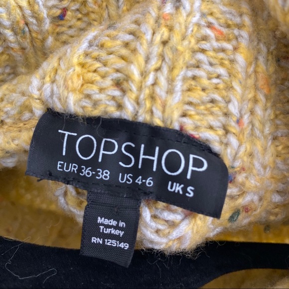 Topshop chunky yellow sweater size 4 - 6 small - Picture 6 of 6